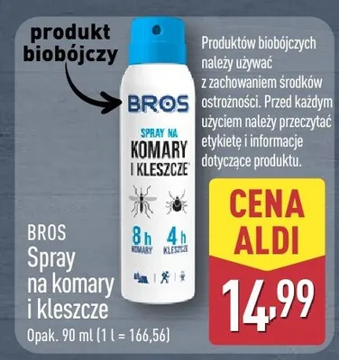 Spray Bros na komary i kleszcze promocja w Aldi