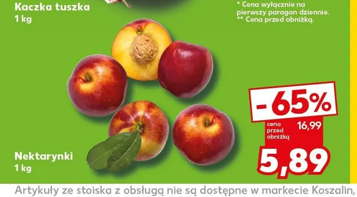 Nektarynki promocja w Kaufland