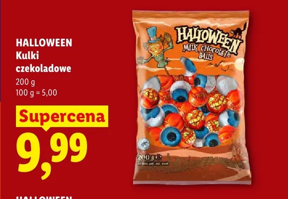 Kulki czekoladowe Halloween promocja w Lidl
