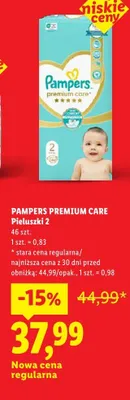 Pieluchy premium care 2 promocja w Lidl