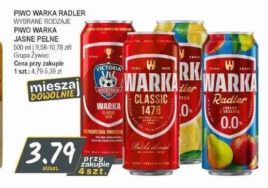 Piwo Warka Classic promocja w Słoneczko
