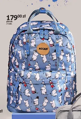 Plecak szkolny Moomin niebieski we wzory promocja w Empik