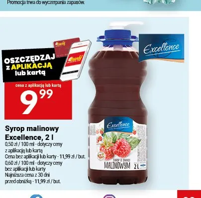 Syrop malinowy Excellence promocja w Twój Market