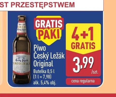 Piwo Český Ležák Original promocja w Aldi