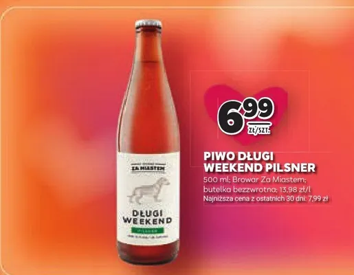 Piwo Długi Weekend Pilsner promocja w Stokrotka