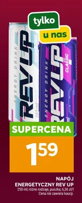 Napój energetyczny Rev Up promocja w Stokrotka