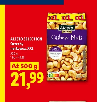 Orzechy nerkowca Alesto Selection XXL promocja w Lidl