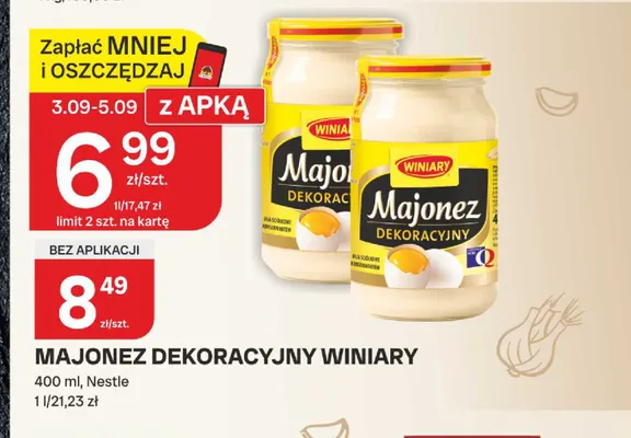 Majonez dekoracyjny Winiary promocja w Chorten