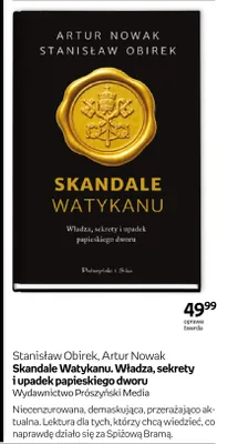 Książka Skandale Watykanu. Władza, sekrety i upadek papieskiego dworu oprawa twarda promocja w Empik