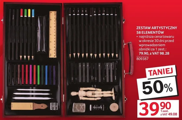 Zestaw artystyczny 58 elementów Selgros promocja w Selgros