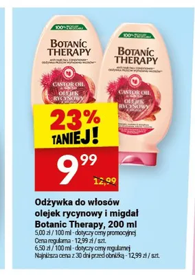 Odżywka do włosów Botanic Therapy olejek rycynowy i migdał promocja w Twój Market