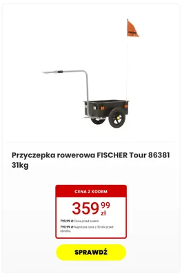 Przyczepka rowerowa FISCHER Tour promocja w Media Expert
