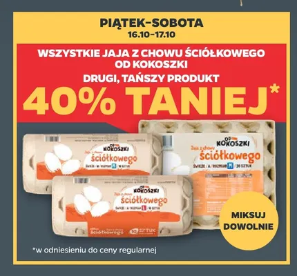 Jaja z chowu ściółkowego Od Kokoszki promocja w Netto