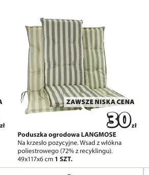 Poduszka ogrodowa Langmose promocja w Jysk