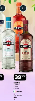 Wermut Martini Fiero 14,4% włoski promocja w Netto