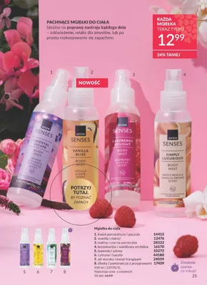 Mgiełka do ciała malina i czarna porzeczka promocja w AVON