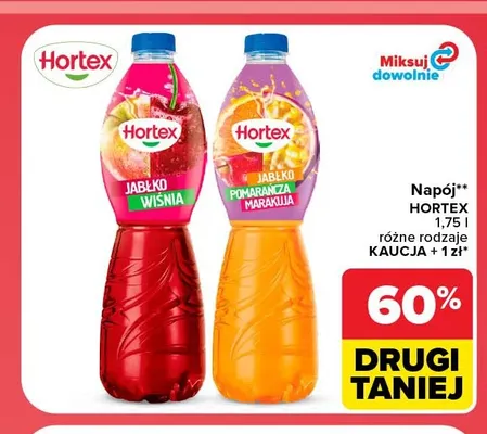 Napój Hortex jabłko pomarańcza marakuja promocja w Carrefour
