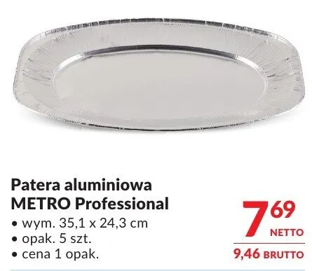 Patera aluminiowa METRO Professional promocja w Makro