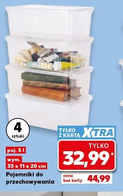 Pojemniki do przechowywania 5l 33x11x20cm promocja w Kaufland
