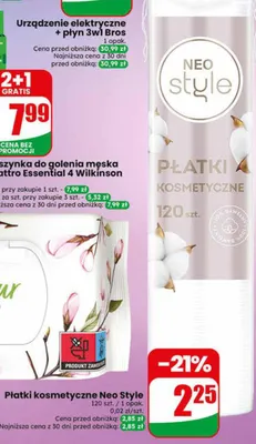 Maszynka do golenia męska Quattro Essential 4 Wilkinson promocja w Dino