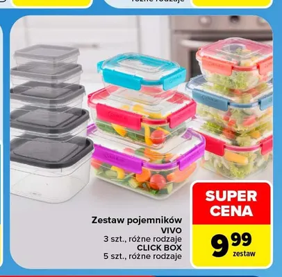 Zestaw pojemników Click Box 5-pak promocja w Carrefour