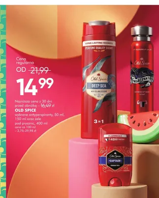 Antyperspirant w sztyfcie Old Spice Captain promocja w Super-Pharm