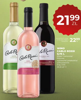 Wino białe/różowe/wytrawne/półsłodkie/półwytrawne promocja w Duży Ben