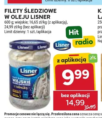 Filety śledziowe w oleju wiejskie Lisner promocja w Stokrotka