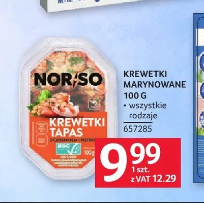 Krewetki marynowane Nor/So promocja w Selgros