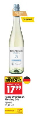 Wino bezalkoholowe Peter Weinbach Riesling promocja w Biedronka