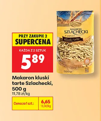 Makaron kluski tarte Szlachecki promocja w Biedronka