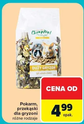 Pokarm przekąski dla gryzoni ChrupMe! promocja w Carrefour