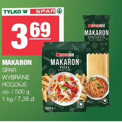 Makaron SPAR promocja w SPAR