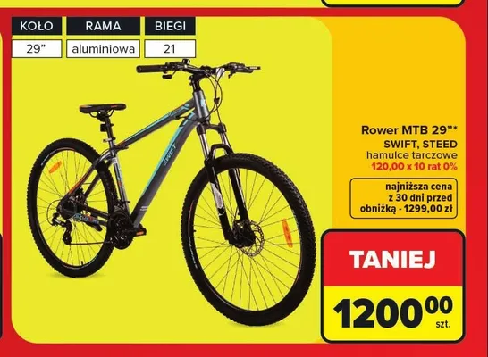 Rower MTB Steed 29" promocja w Carrefour