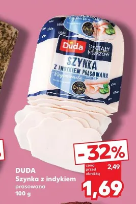 Szynka z indykiem prasowana Duda promocja w Kaufland