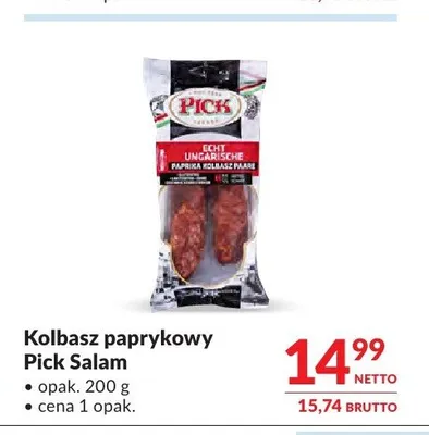 Kolbasz paprykowy Pick Salam promocja w Makro