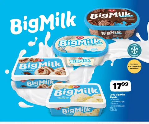 Lody Big Milk Intense smak czekoladowy promocja w Netto