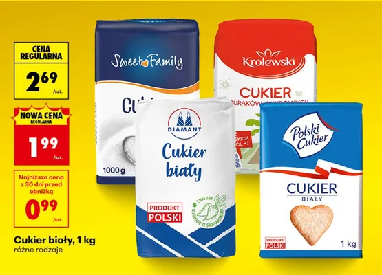 Cukier biały różne rodzaje promocja w Biedronka