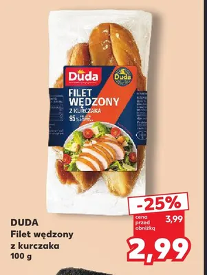 Filet wędzony z kurczaka Duda promocja w Kaufland