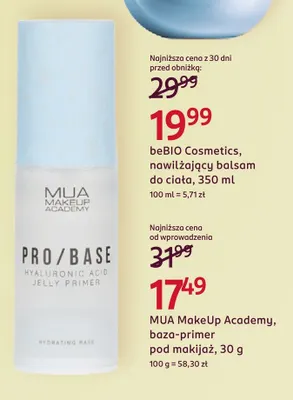 Baza-primer pod makijaż MUA MakeUp Academy promocja w Rossmann