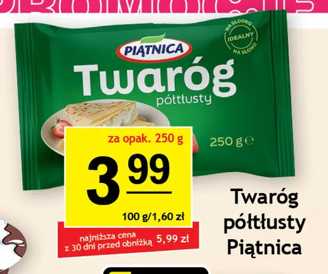 Twaróg półtłusty Piątnica promocja w Gram Market