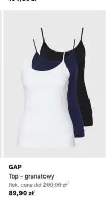 Top GAP granatowy promocja w Lounge by Zalando