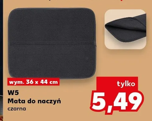 Mata do naczyń czarna W5 promocja w Kaufland