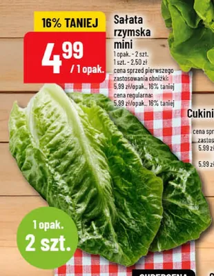 Sałata rzymska mini 2-pak promocja w POLOmarket