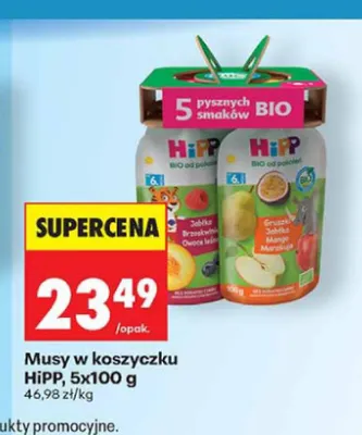 Musy w koszyczku HiPP promocja w Biedronka