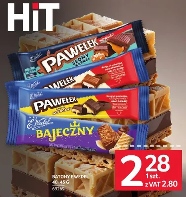 Batony E.Wedel różne rodzaje 40-45g promocja w Selgros