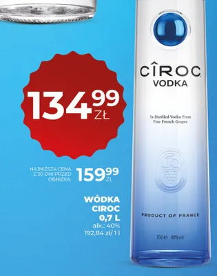 Wódka Cîroc promocja w Duży Ben