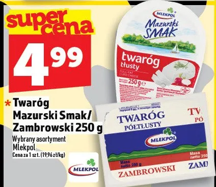 Twaróg Mazurski Smak/Zambrowski promocja w TOPAZ