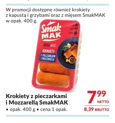 Krokiety z pieczarkami i mozzarellą SmakMAK promocja w Makro