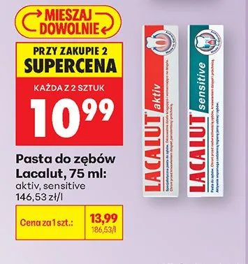 Pasta do zębów Lacalut Sensitive promocja w Biedronka